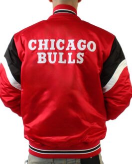 Chicago Bulls Eastern Scarlet Satin Jacket