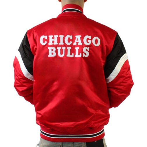 Chicago Bulls Eastern Scarlet Satin Jacket - Image 2