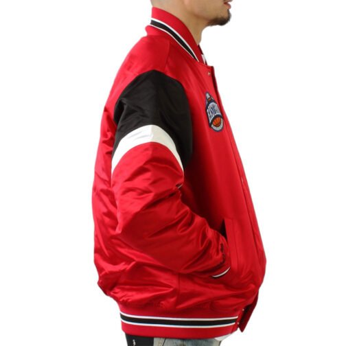 Chicago Bulls Eastern Scarlet Satin Jacket - Image 3