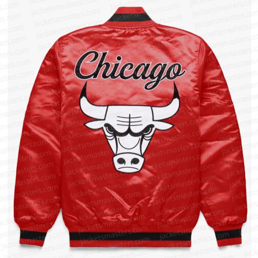 Chicago Bulls Exclusive Red Satin Jacket - Image 2
