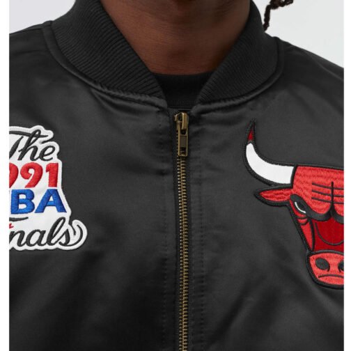 Chicago Bulls Flight Satin Jacket - Image 6