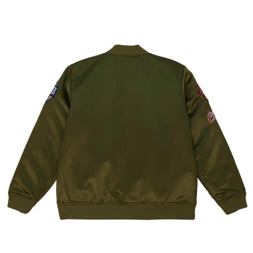 Chicago Bulls Flight Green Satin Jacket - Image 5