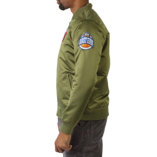 Chicago Bulls Flight Green Satin Jacket - Image 6