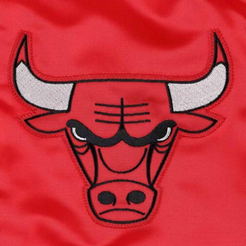 Chicago Bulls Force Play Red Varsity Satin Jacket - Image 4