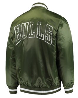 Chicago Bulls Forest Green Satin Jacket