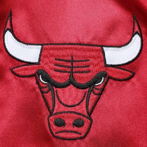 Chicago Bulls Hardwood Classics Red and Black Satin Jacket - Image 4