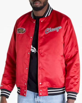 Chicago Bulls Heavyweight Red Satin Jacket