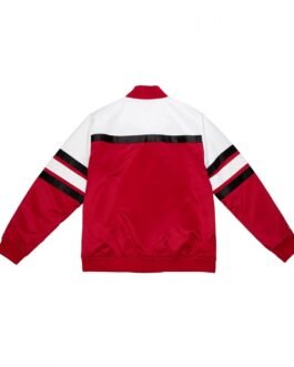 Chicago Bulls Special Script Red and White Satin Jacket