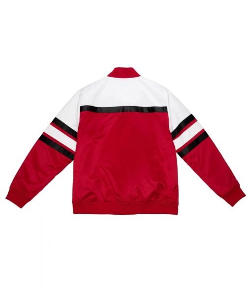 Chicago Bulls Special Script Red and White Satin Jacket - Image 2