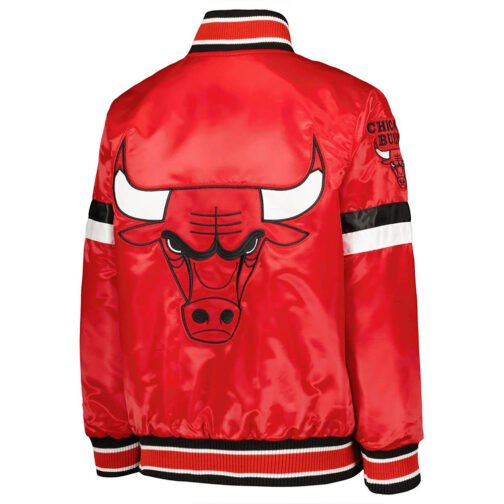 Chicago Bulls Home Game Red Satin Jacket - Image 2