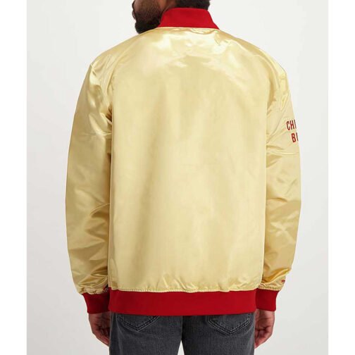 Chicago Bulls Light Weight Gold Satin Jacket - Image 2