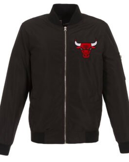 Chicago Bulls Lightweight Nylon Bomber Jacket