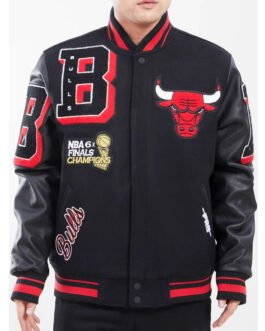 Mashup Chicago Bulls Black Varsity Jacket