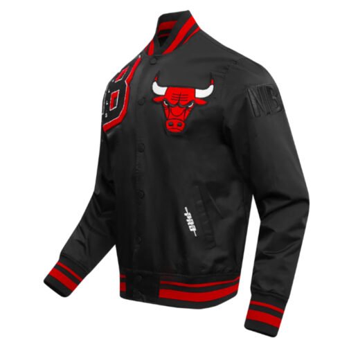 Chicago Bulls Mashup Classic Rib Satin Jacket - Image 3