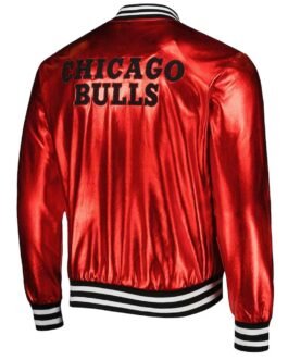 Chicago Bulls Metallic Red Jacket