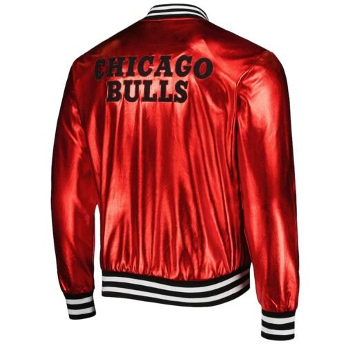 Chicago Bulls Metallic Red Jacket - Image 2