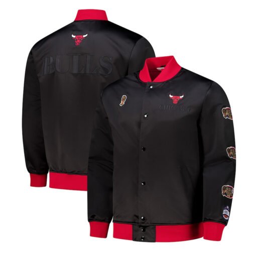 Chicago Bulls OG 3.0 Lightweight Black Satin Jacket - Image 3
