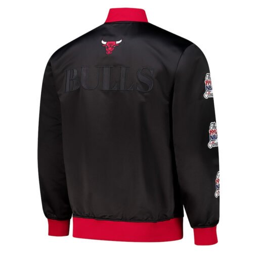 Chicago Bulls OG 3.0 Lightweight Black Satin Jacket - Image 2