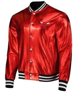 Chicago Bulls Metallic Red Jacket