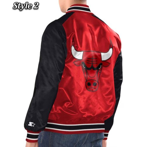 Chicago Bulls Renegade Varsity Satin Jacket - Image 4