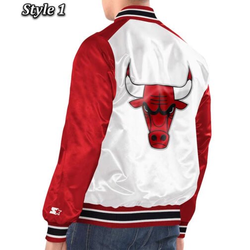 Chicago Bulls Renegade Varsity Satin Jacket - Image 3