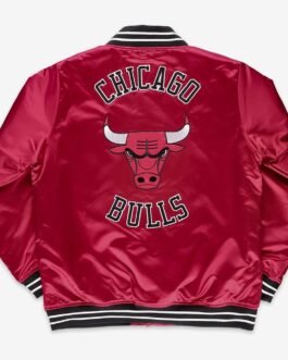 Chicago Bulls Scarlet Heavyweight Satin Jacket