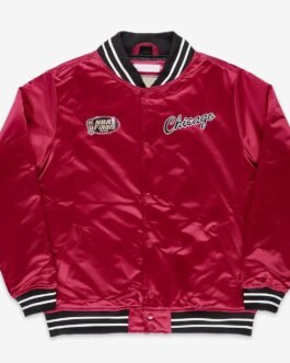 Chicago Bulls Scarlet Heavyweight Satin Jacket