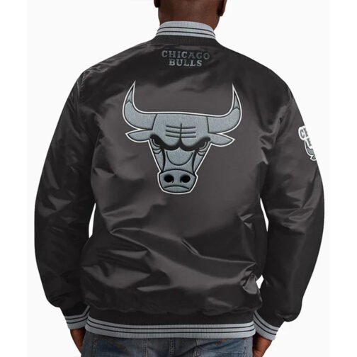 Chicago Bulls Striped Satin Jacket - Image 12