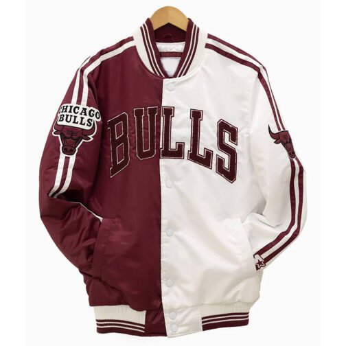 Chicago Bulls Striped Satin Jacket - Image 6