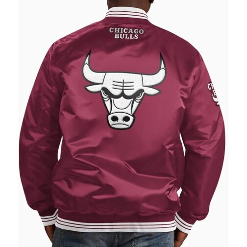 Chicago Bulls Striped Satin Jacket - Image 11