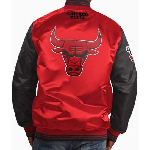 Chicago Bulls Striped Satin Jacket - Image 8