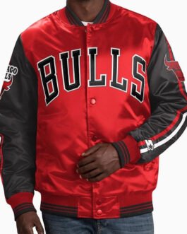Chicago Bulls Striped Satin Jacket