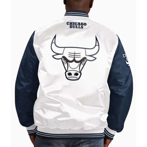 Chicago Bulls Striped Satin Jacket - Image 10
