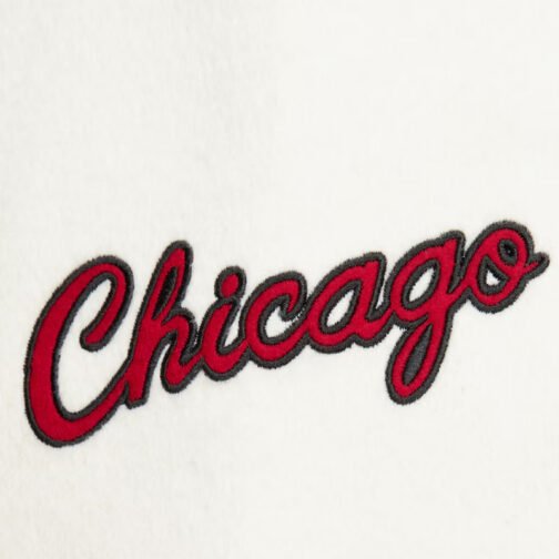 Chicago Bulls Team History Black Vintage Logo Varsity Jacket - Image 5