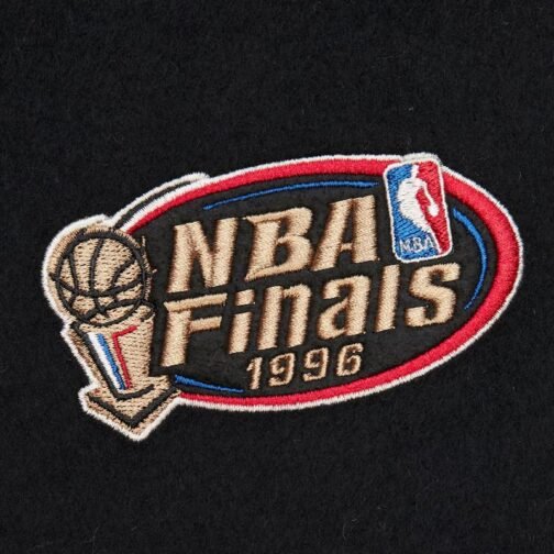 Chicago Bulls Team History Black Vintage Logo Varsity Jacket - Image 3