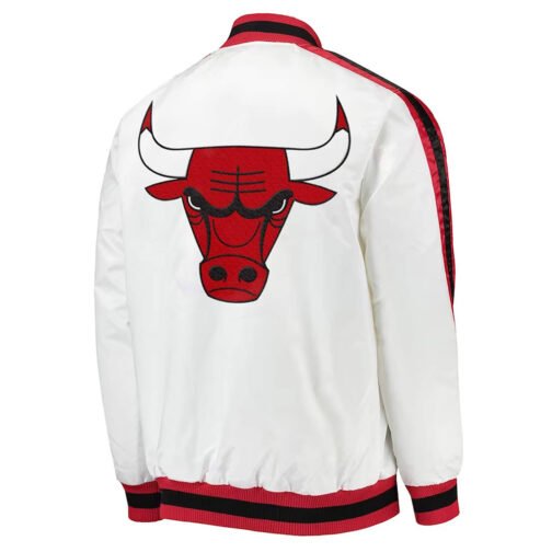 Chicago Bulls The D-Line White Satin Jacket - Image 2