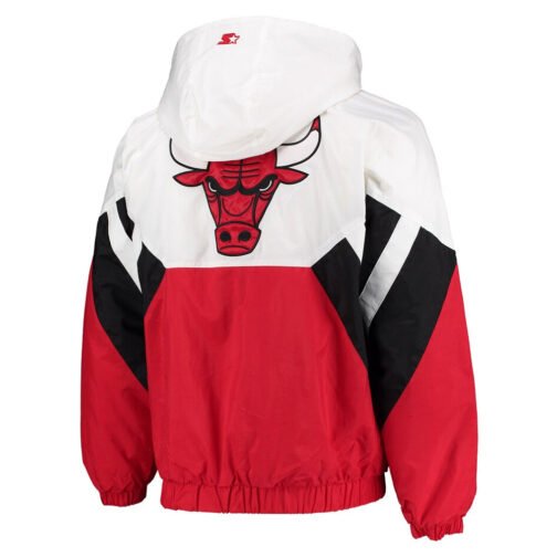 The Line-up Oxford Chicago Bulls Hoodie Half-Zip Jacket - Image 2