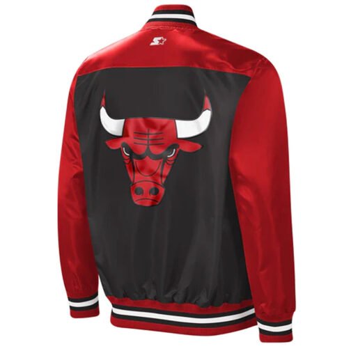 Chicago Bulls The Tradition II Red/Black Satin Jacket - Image 2