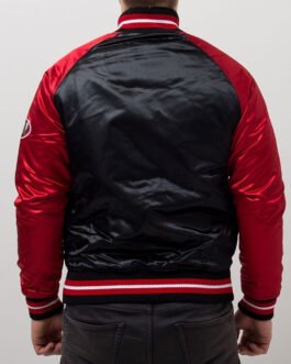 Chicago Bulls Tough Season Black and Red Satin Jacket