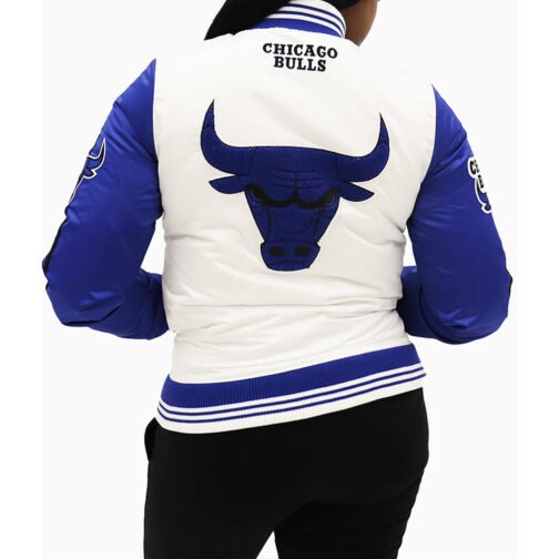 Chicago Bulls Two Tone Satin Jacket - Image 7
