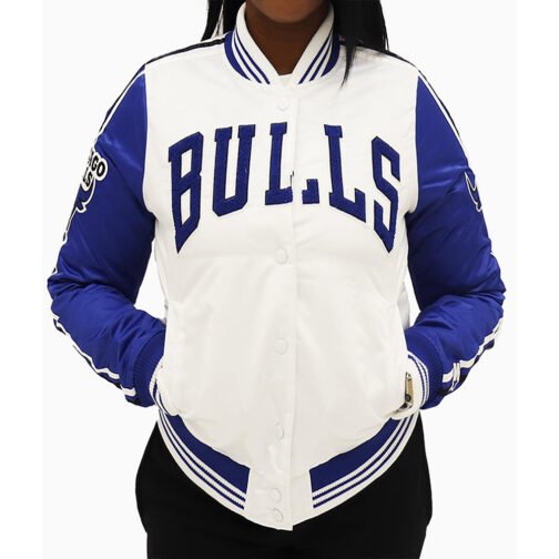 Chicago Bulls Two Tone Satin Jacket - Image 3