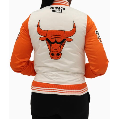 Chicago Bulls Two Tone Satin Jacket - Image 6