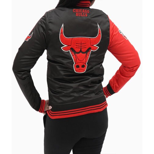 Chicago Bulls Two Tone Satin Jacket - Image 5