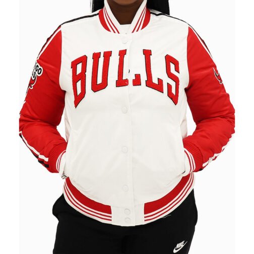 Chicago Bulls Two Tone Satin Jacket - Image 4
