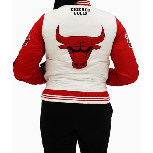 Chicago Bulls Two Tone Satin Jacket - Image 8