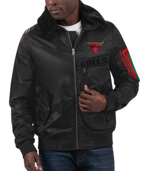 Chicago Bulls Ty Mopkins Black Jacket - Image 3
