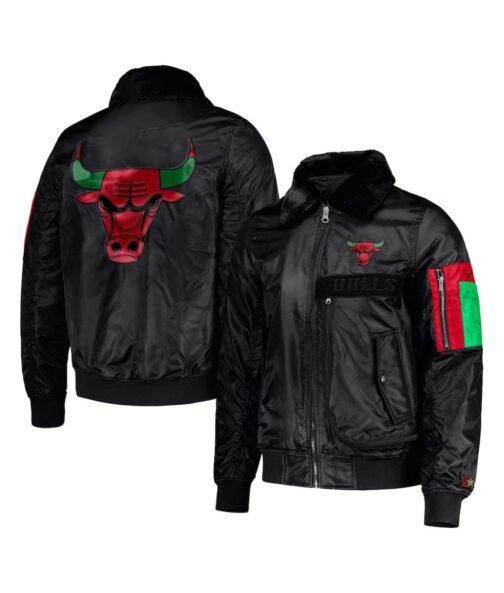 Chicago Bulls Ty Mopkins Black Jacket - Image 5