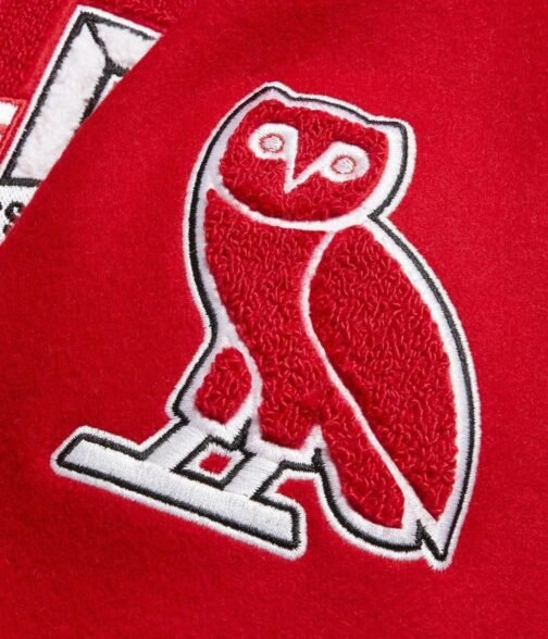 OVO Chicago Bulls Varsity Red Wool Jacket - Image 11