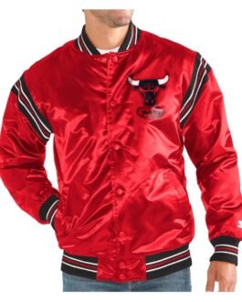 Chicago Bulls Windy City Enforcer Red Satin Jacket