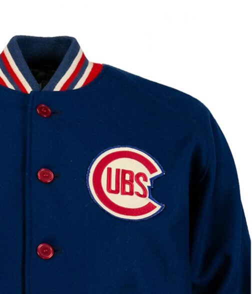 Varsity 1954 Chicago Cubs Wool Blue Jacket - Image 4